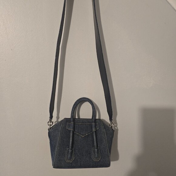 GIVENCHY TOY ANTIGONA LOCK DENIM SATCHEL - Picture 9 of 11